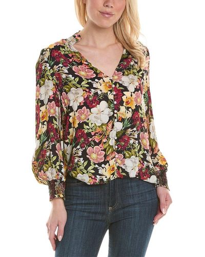 Alice + Olivia Alice + Olivia Reilly Silk Blouse - Black