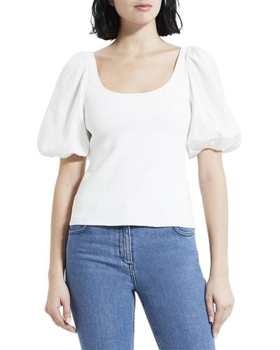 Theory Scoop Top - White
