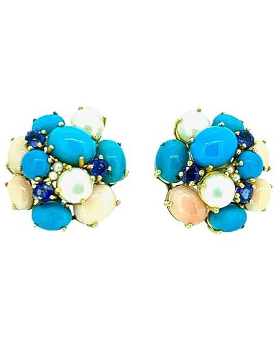 Arthur Marder Fine Jewelry Gold Vermeil Earrings - Blue