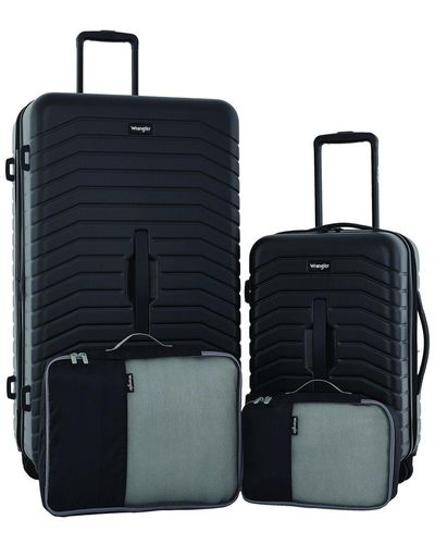 Wrangler Cameron 4Pc Expandable Luggage Set - Black