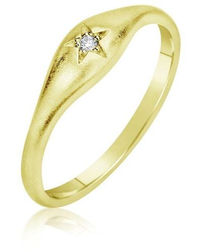 Meira T 14k 0.02 Ct. Tw. Diamond Starburst Ring - Metallic