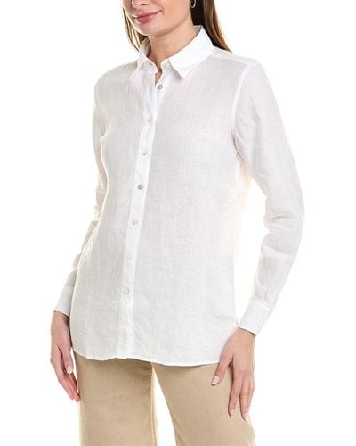 Brooks Brothers Linen Tunic Shirt - White