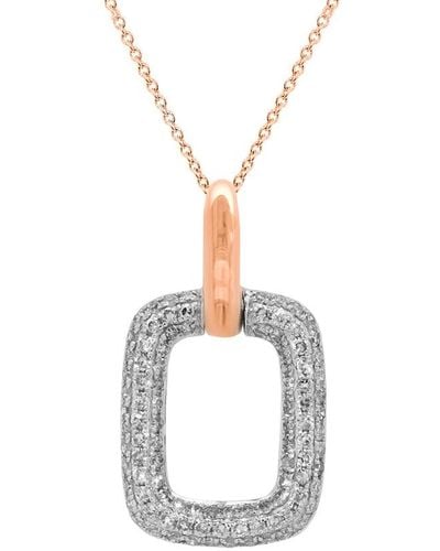 Diana M. Jewels Fine Jewellery 14k Rose Gold 0.27 Ct. Tw. Diamond Necklace - White