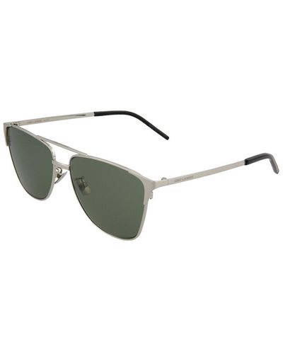 Saint Laurent Sl 280 004 Sunglasses Silver Size 59 - Free Rx Lenses - Metallic
