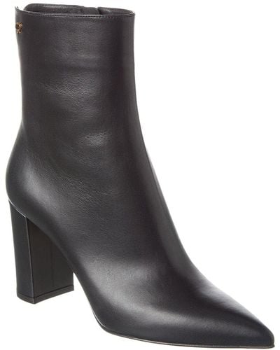 Gianvito Rossi Lyell 85 Leather Bootie - Black