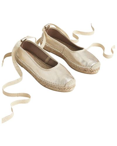 Boden Ankle Tie Leather Espadrille - White