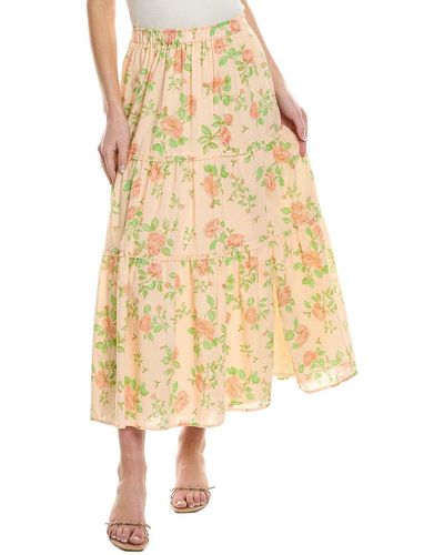 Saltwater Luxe Floral Maxi Skirt - Yellow