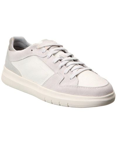Geox Merediano Canvas & Suede Sneaker - White