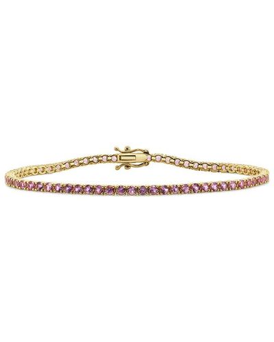 Sabrina Designs 14k 5.42 Ct. Tw. Pink Sapphire Tennis Bracelet - White