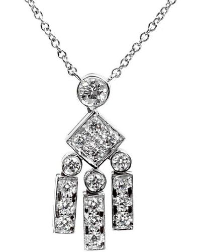 Tiffany & Co. Platinum 0.40 Ct. Tw. Diamond Legacy Necklace (Authentic Pre- Owned) - White