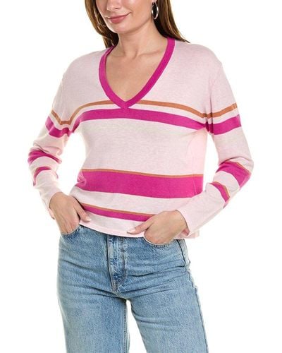 Monrow V-neck Sweatshirt - Pink