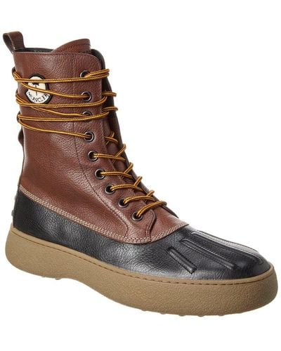 Moncler Tod's X X Palm Angels Leather Boot - Brown