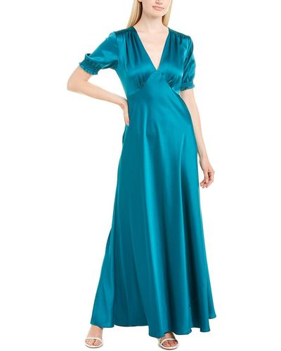 Diane von Furstenberg Avianna Soft Satin Gown - Blue