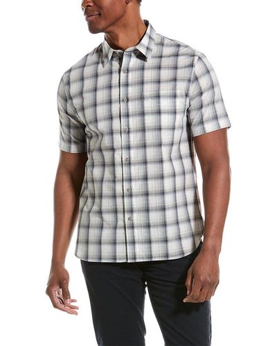Vince Atwater Plaid Woven Shirt - White