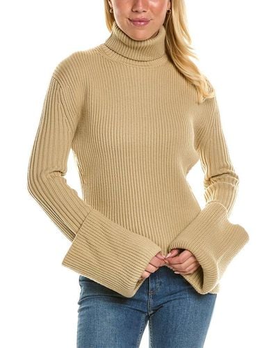 St. John Ribbed Wool Sweater - Natural