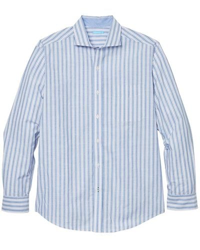 J.McLaughlin Stripe Drummon Shirt - Blue
