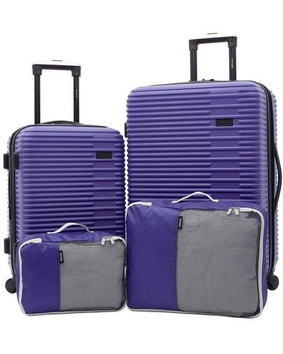 Kensie Hillsboro 4Pc Expandable Luggage Set - Purple
