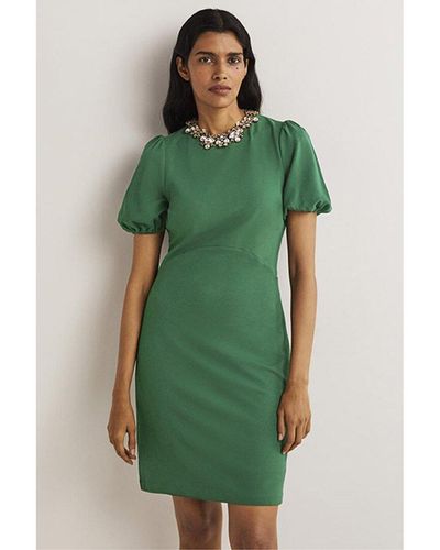 Boden Cut Out Jersey Mini Dress - Green
