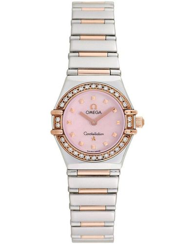 Omega Constellation Diamond Watch, Circa 1990S (Authentic Pre-Owned) - Pink