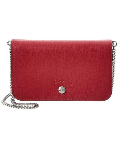 Longchamp Le Pliage Neo Wallet On Chain - Red