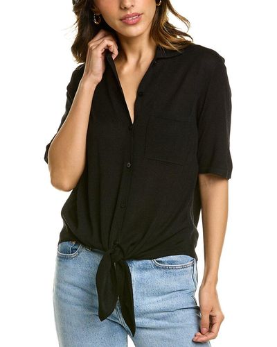 Theory Hekanina Silk-blend Top - Black