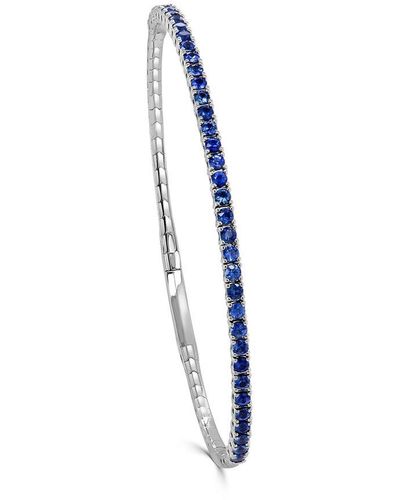 Sabrina Designs 14k 1.77 Ct. Tw. Sapphire Flexible Bangle Bracelet - Blue