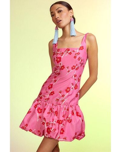 Cynthia Rowley Delilah Silk Taffeta Dress - Pink
