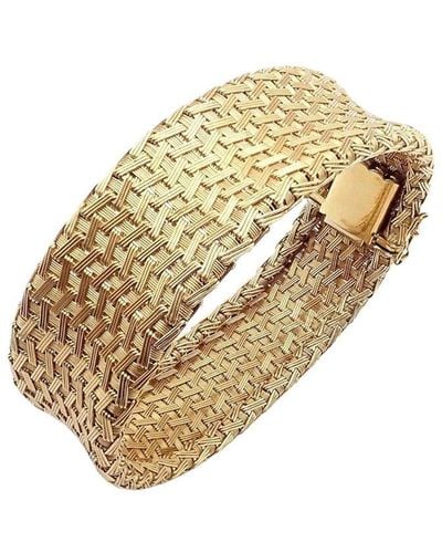 Roberto Coin 18K Basket Weave Bracelet (Authentic Pre-Owned) - Metallic