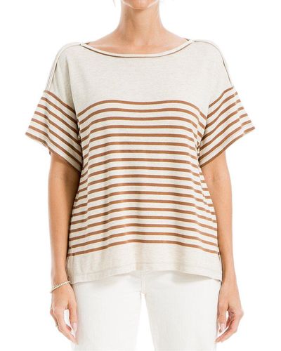 Max Studio Stripe Top - White