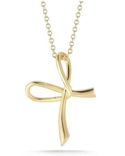 I. REISS 14k Cross Necklace - Metallic
