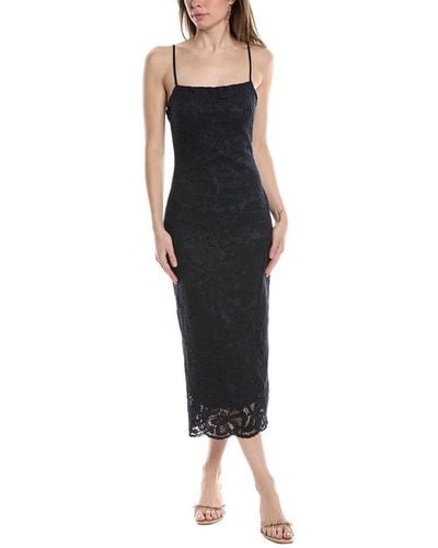 7021 Lace Midi Dress - Black
