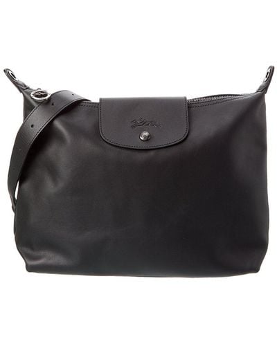 Longchamp Le Pliage Xtra Medium Leather Hobo Bag - Black