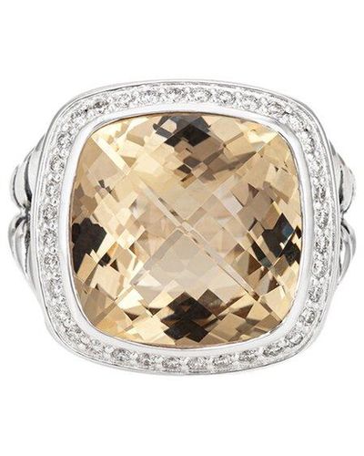 David Yurman 0.34 Ct. Tw. Diamond & Champagne Citrine Albion Ring (Authentic Pre-Owned) - White