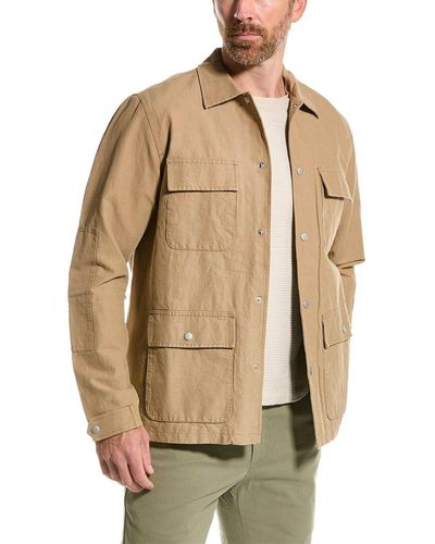 J.McLaughlin Ford Linen-blend Shirt Jacket - Natural