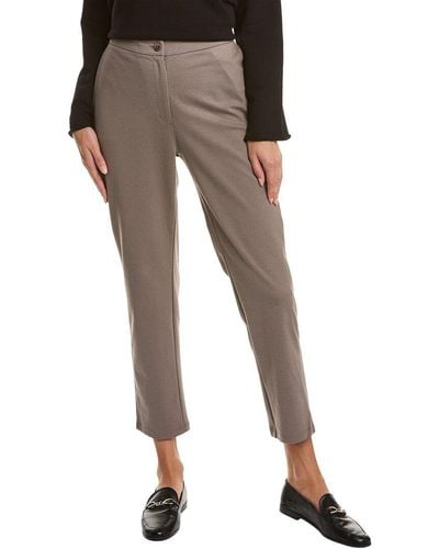 Eileen Fisher High-waist Ankle Pant - Brown