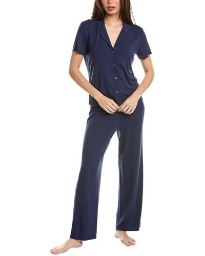 Natori 2pc Pyjama Pant Set - Blue