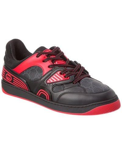 Gucci Basket GG Supreme Canvas Sneaker - Red