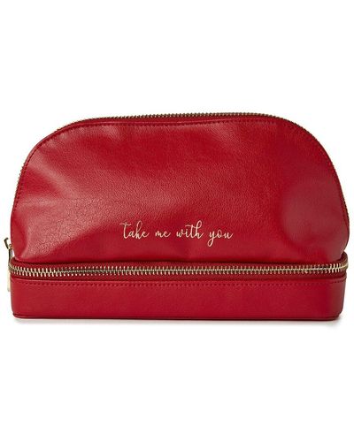 WOLF 1834 Wolf Dual Jewellery Cosmetic Case - Red