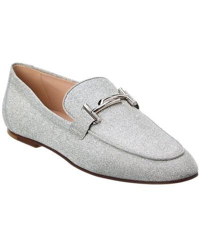 Tod's Double T Glitter Loafer - White