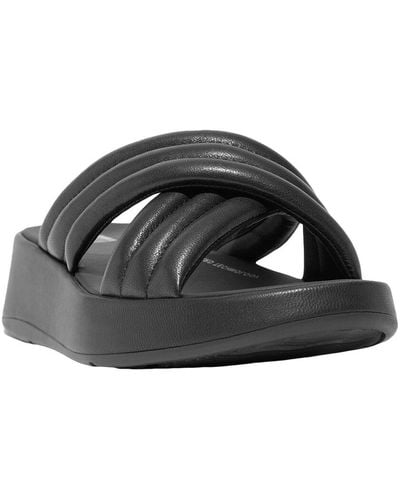 Fitflop F-mode Leather Sandal - Black