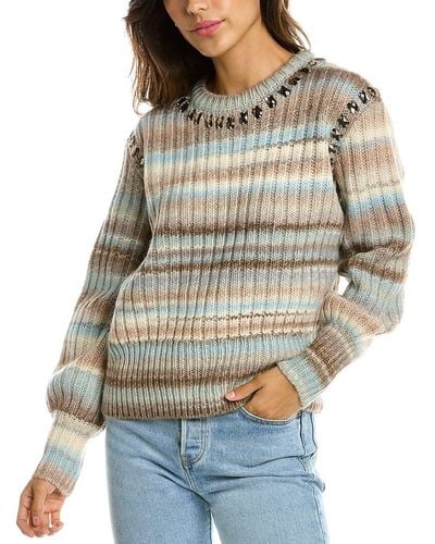 Cinq À Sept Cinq A Sept Myra Wool-blend Sweater - Gray