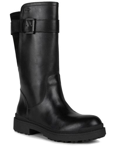 Geox Nevega Leather & Suede Boot - Black