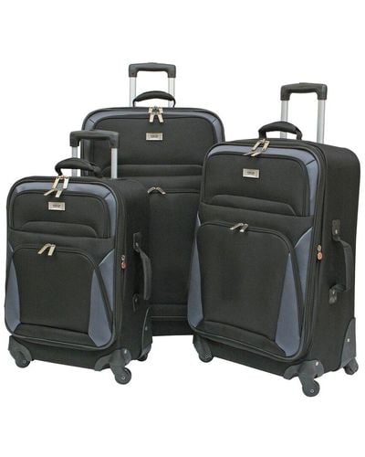 Geoffrey Beene Brentwood Collection 3pc Luggage Set - Black