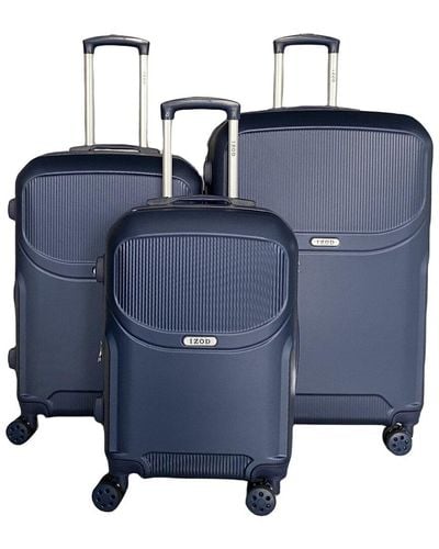 Izod Quilted Elegance Regina 3Pc Hardside Luggage Set - Blue