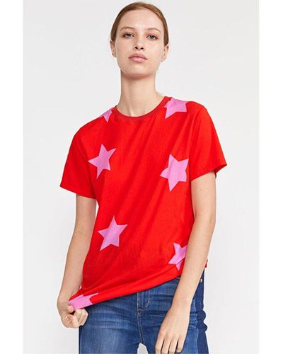 Cynthia Rowley Stars Printed T-shirt - Red