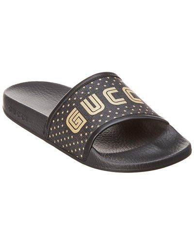 Gucci Guccy Slide Sandal - Brown