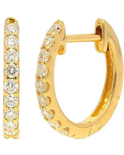 Nephora 14k 0.18 Ct. Tw. Diamond Huggie Earrings - Metallic