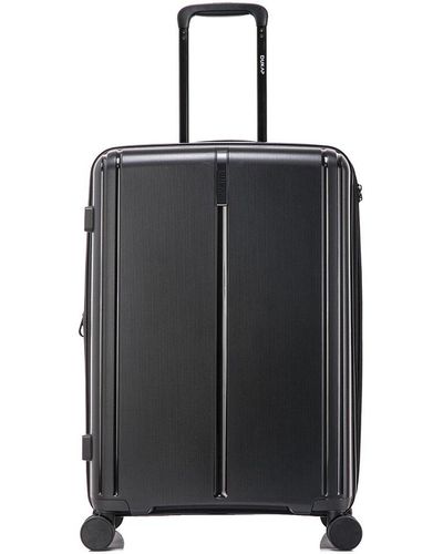 DUKAP Airley Lightweight Expandable Hardside Spinner Luggage - Black