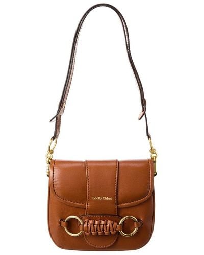 See By Chloé Saddie Hobo Bag - See By Chloe - Caramello - Leather - Brown