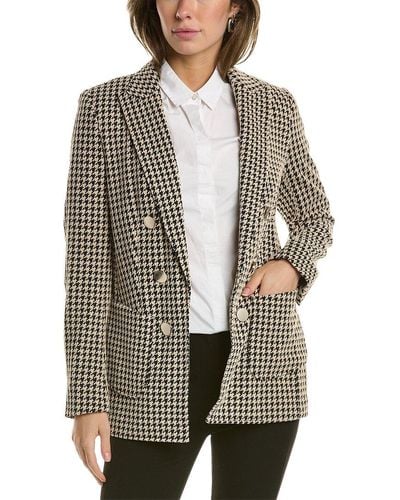 Anne Klein Double-breasted Jacket - Gray
